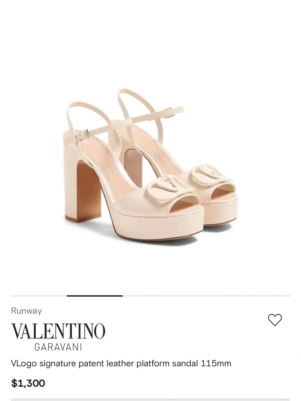 Valentino Garavani Cream Platform Block Sandals
